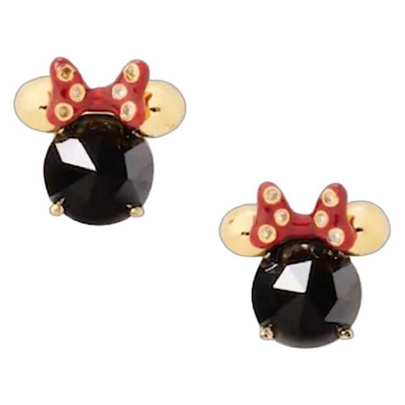 KATE SPADE • Disney X Minnie Mouse Bow Disneyland Stud Earrings - Picture 1 of 5